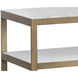Evert 51 X 15 inch White / Antique Brass Console Table